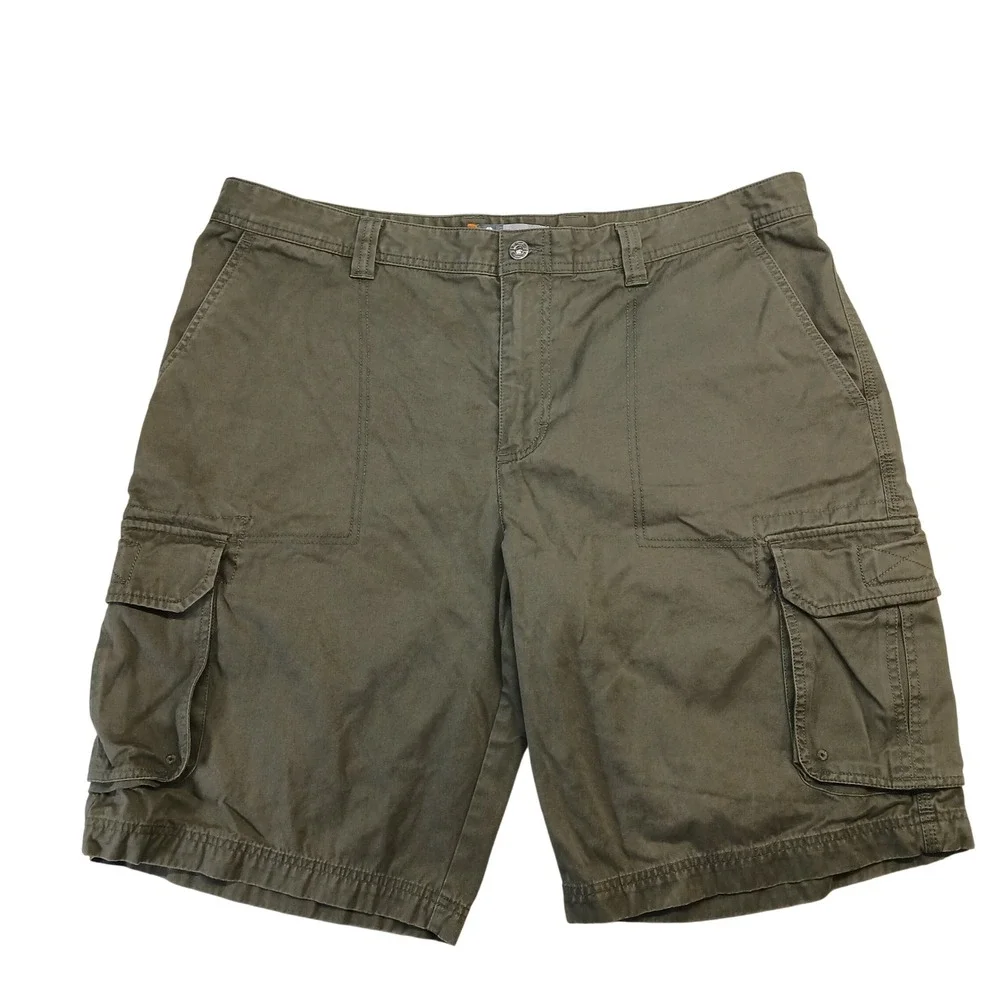 Nike ACG Mens Cargo Shorts Olive Green Cotton Canvas Utility Hiking Size 40